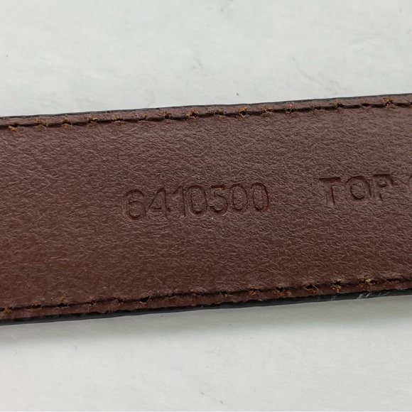 Brown‎ Leather Snakeskin Inlay Woven Belt 38 - Picture 11 of 16